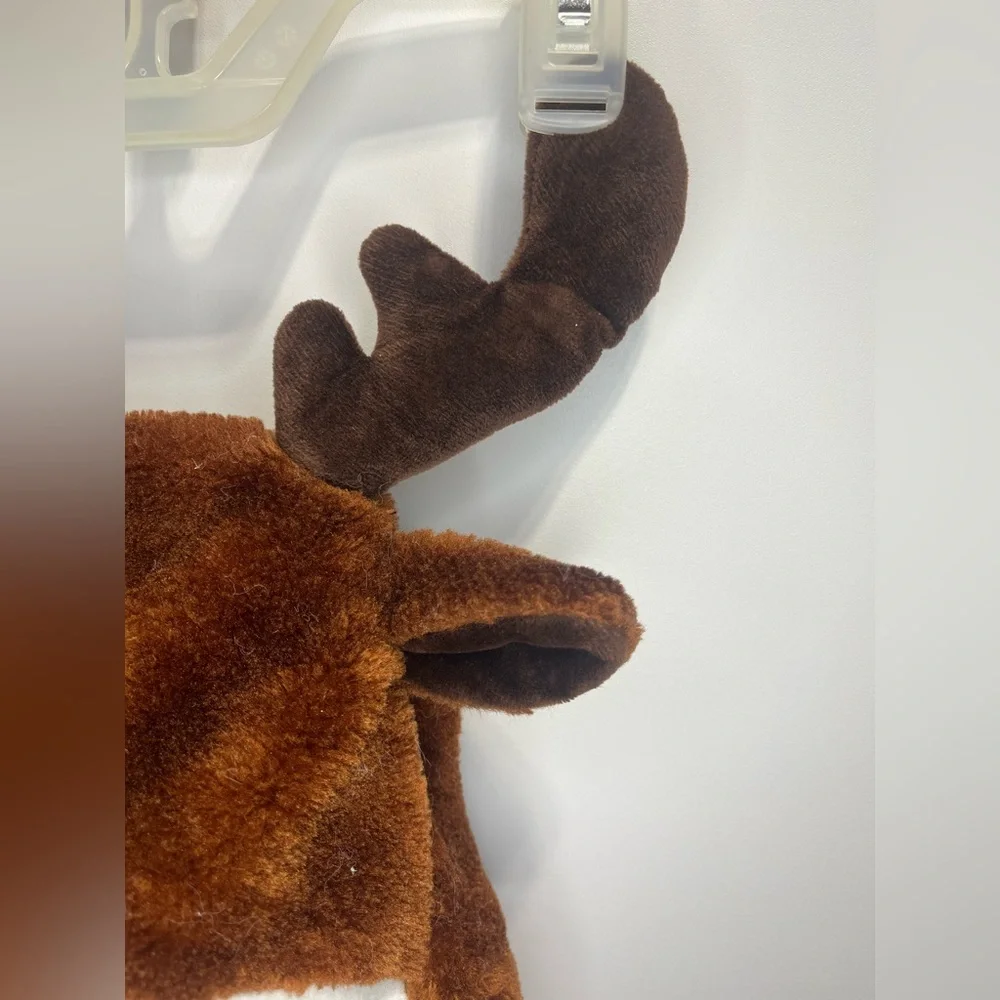 3 in 1 Moose Plush Hat with long scarf mittens and antlers